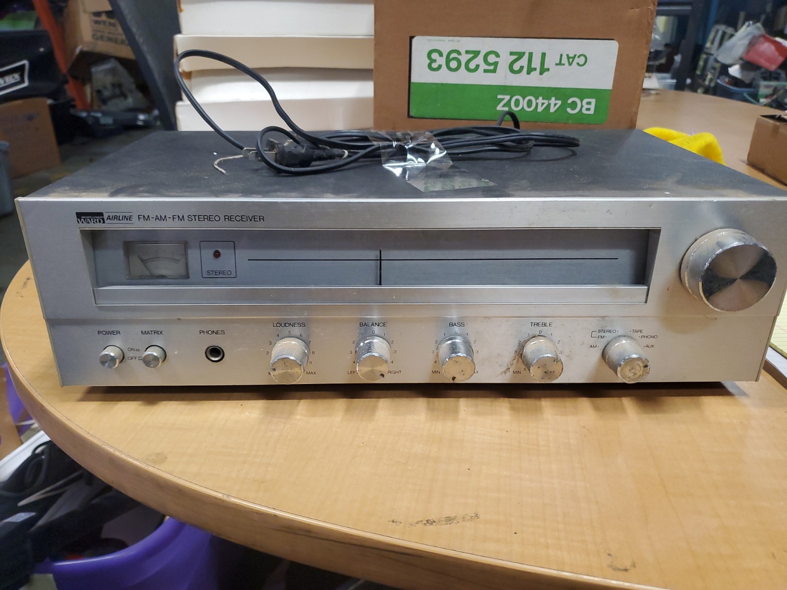 Vintage Montgomery Ward Airline Am/fm Stereo Receiver GEN 6901A ,tested Working Vintage Montgomery Ward Airline Am/fm Stereo Receiver GEN 6901A ,tested Working