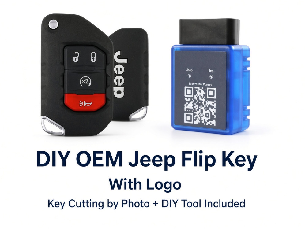 DIY OEM Wrangler Gladiator Flip Key OHT1130261 + Key Cutting
