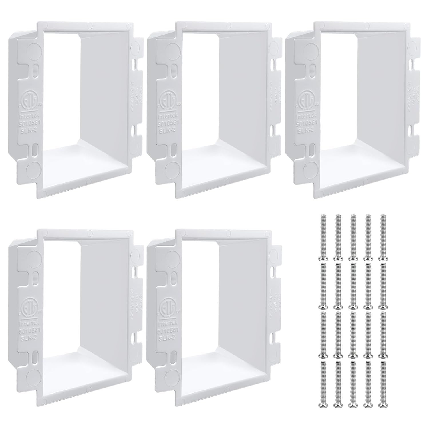 5 PCS BE2 Electrical Outlet Box Extenders with 20PCS Screws, (2-Gang) Electri...