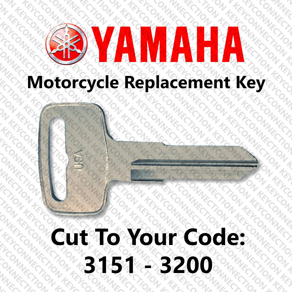 Yamaha Motorcycle Replacement Key Cut to Your Code 3151 - 3200 Yamaha Motorcycle Replacement Key Cut to Your Code 3151 - 3200