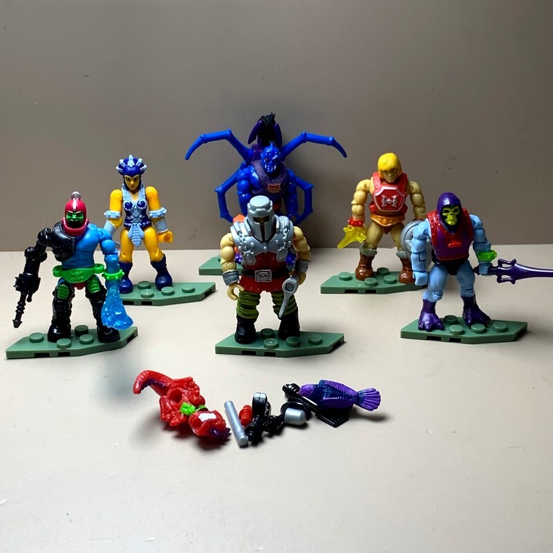 6X Mega Bloks Masters Of The Universe Snake Mountain Ram Man Stratos He Man