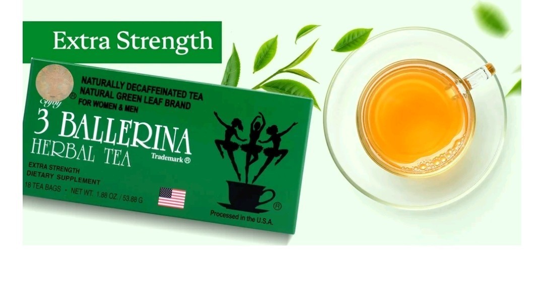 ​3 BALLERINA  HERBAL DIETERS TEA  EXTRA STRENGTH. All Natural.  18 Tea Bags. 