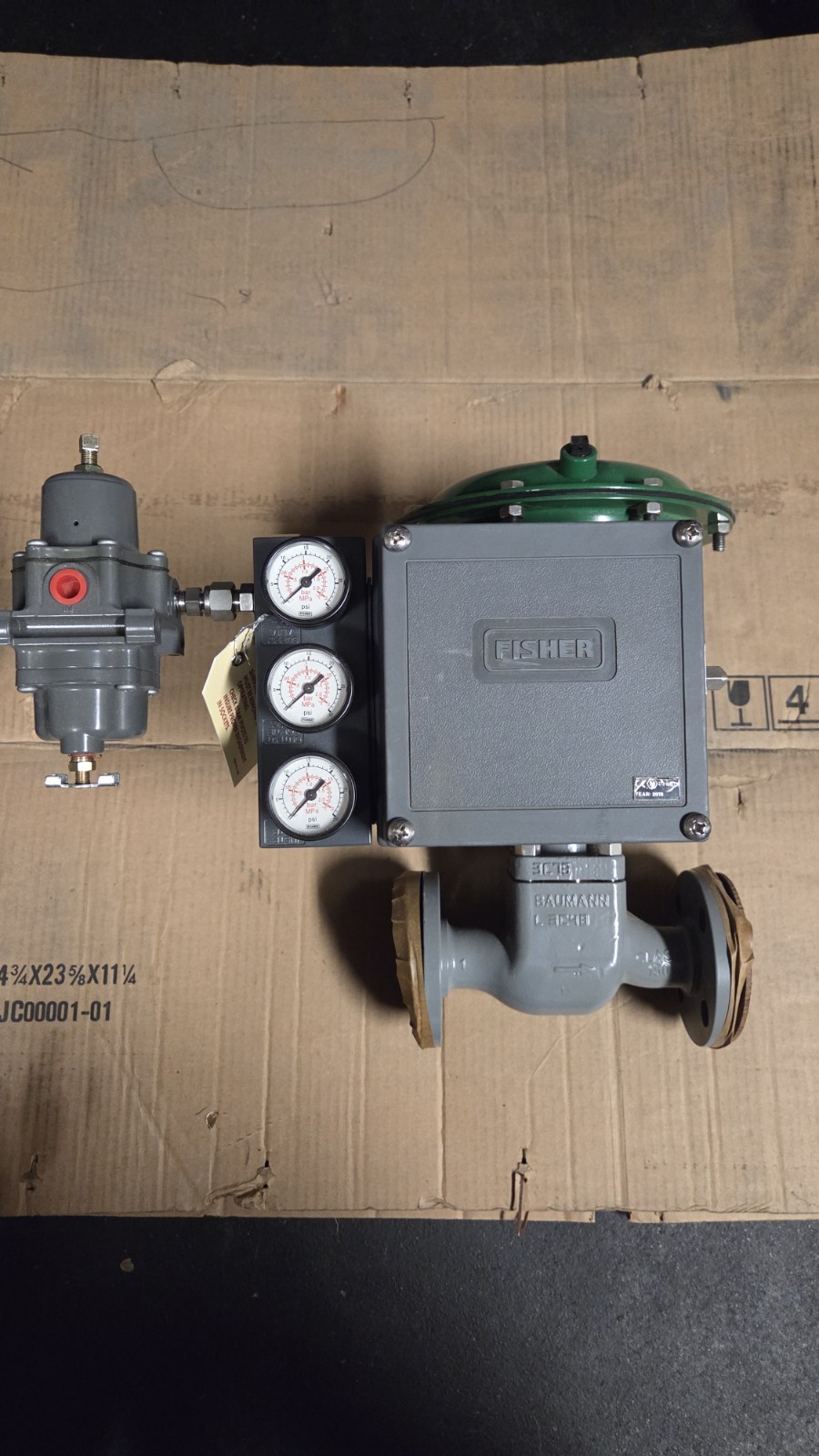 Baumann Fisher Globe Pneumatic Control Valve 1