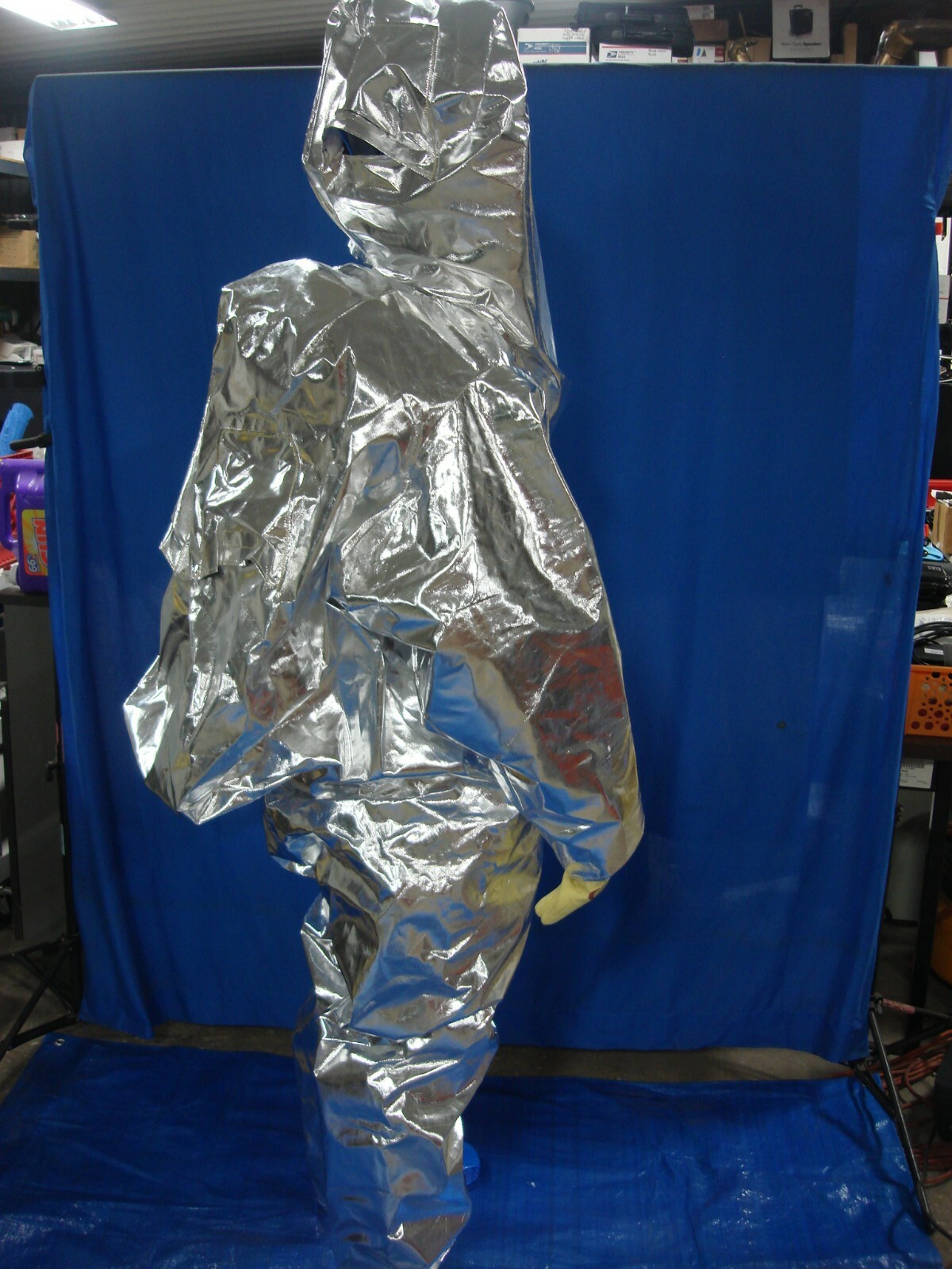 LAKELAND INTERCEPTOR INT640 LEVEL A HAZMAT SUIT ALUMINIZED HEAT SUIT LARGE