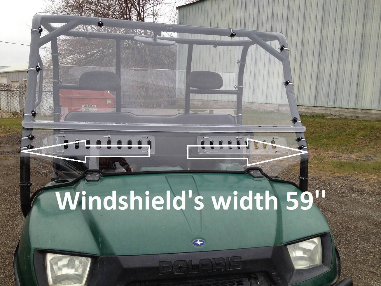 POLARIS RANGER 425/500/700 FULLSIZE 2000-2008 VENTED WINDSHIELD POLARIS RANGER 425/500/700 FULLSIZE 2000-2008 VENTED WINDSHIELD