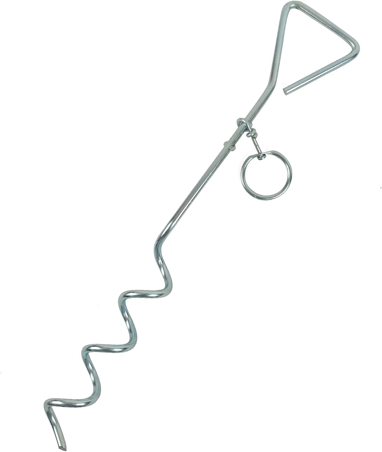 Dog Tie Out Stake, 16.9 Inch Spiral Ground Anchor with 360° Swivel Ring Dog Tie Out Stake, 16.9 Inch Spiral Ground Anchor with 360° Swivel Ring