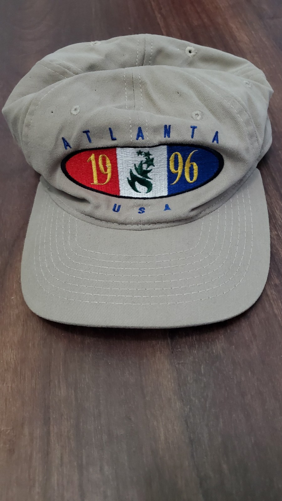  Vintage Atlanta 1996 Olympics Hat Snapback Hanes Olympic Games Collection Khaki