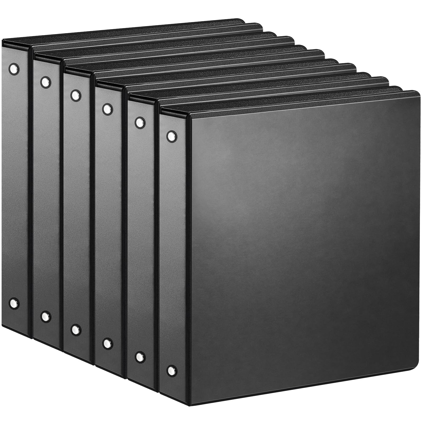 SUIN 1-inch 3 Ring Binder with 2 Interior Pockets, 1\'\'Durable 1 Inch, Black