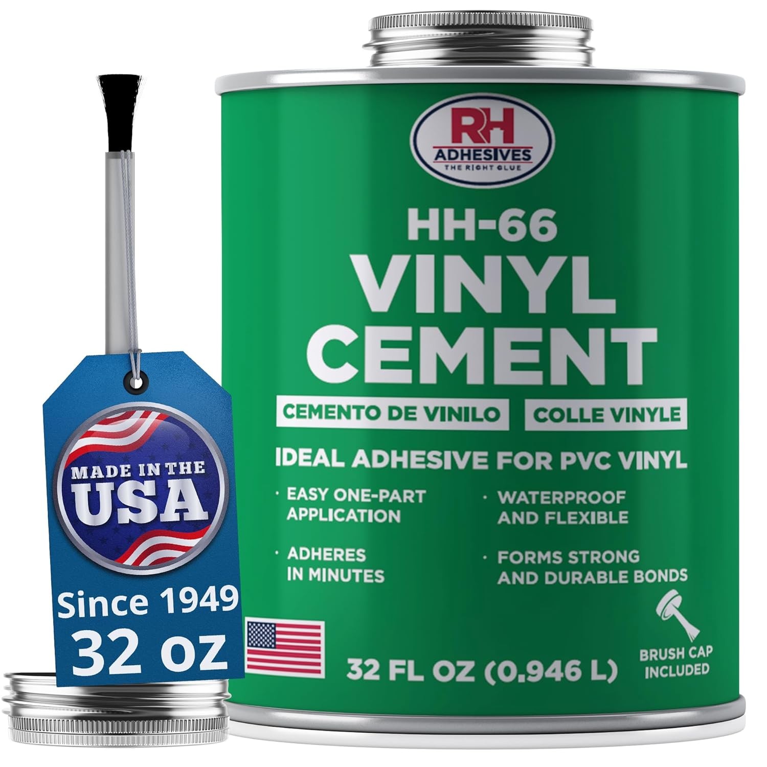 RH HH-66 Vinyl Cement Adhesive 32 oz Cement Repair Glue,Waterproof,High Strength