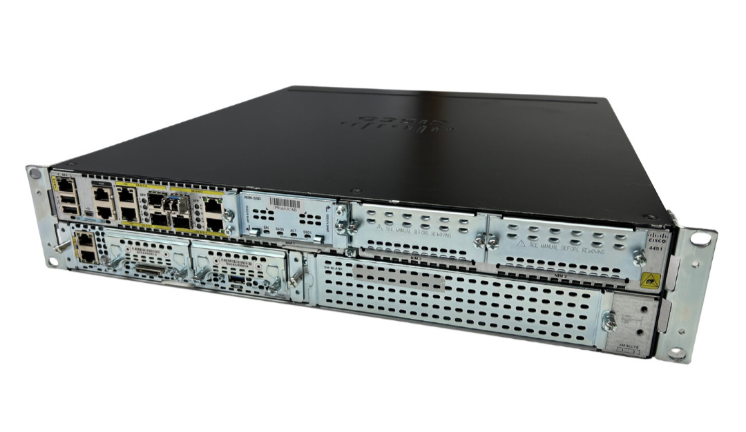 Cisco ISR4451-X/K9 w/ (UCS-E160S-M3/K9 2x 2TB HDD 64GB MEM) 1x 400GB SSD 2x PSU