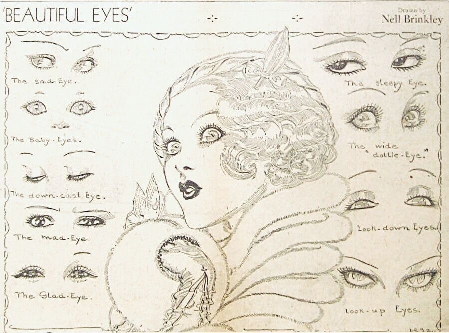 Nell Brinkley Beautiful Eyes American Golden Age Fashion Illustration