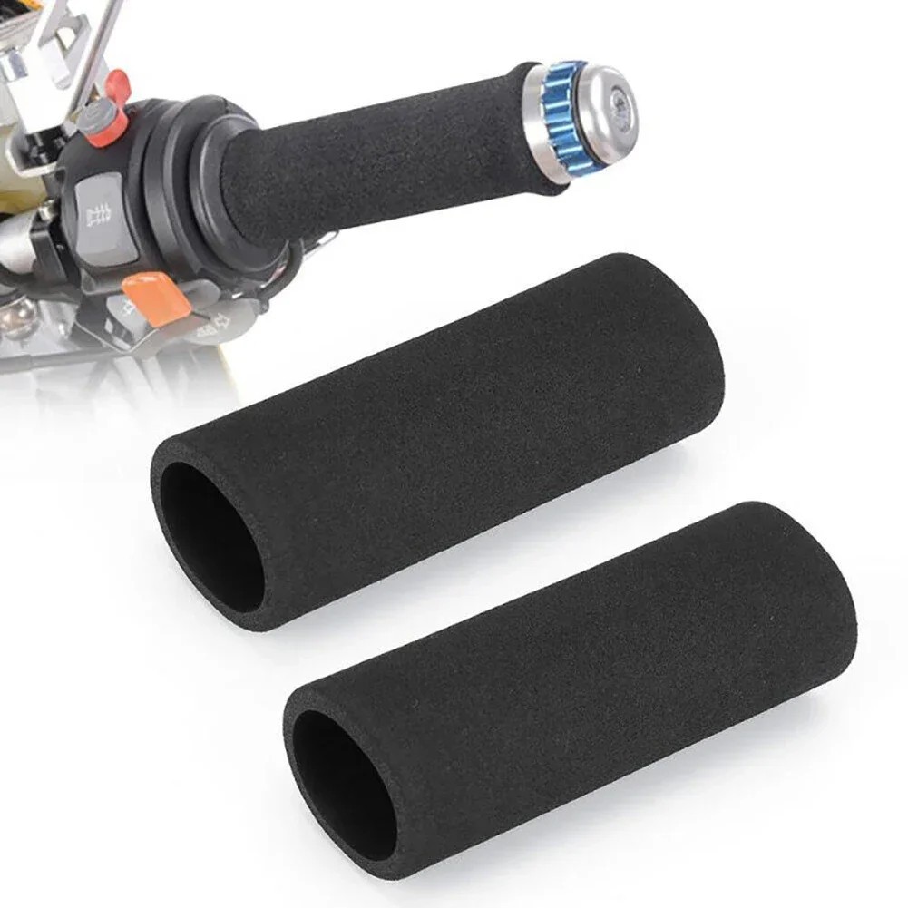 1 Pair Motorcycle Handlebar Grip Foam Cover Anti Vibration Comfort Sleeve