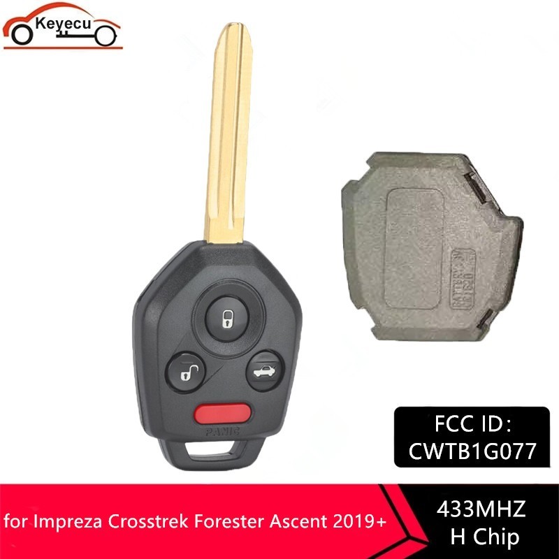 Uncut for SUBARU FORESTER IMPREZA REMOTE HEAD KEY FOB CWTB1G077 H chip GRAY pod