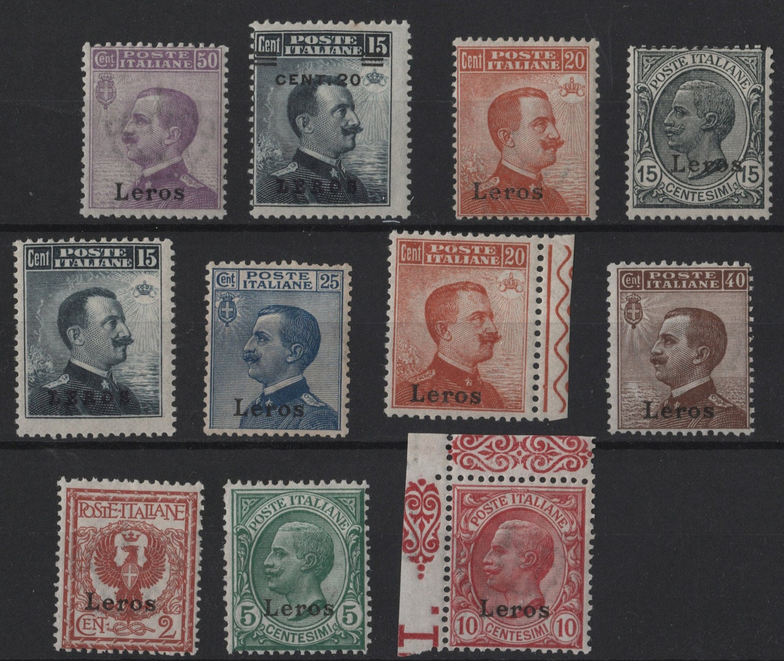 Kingdom 1912/22 Aegean “Leros” M.N.H. Cert. Raybaudi Kingdom 1912/22 Aegean “Leros” M.N.H. Cert. Raybaudi
