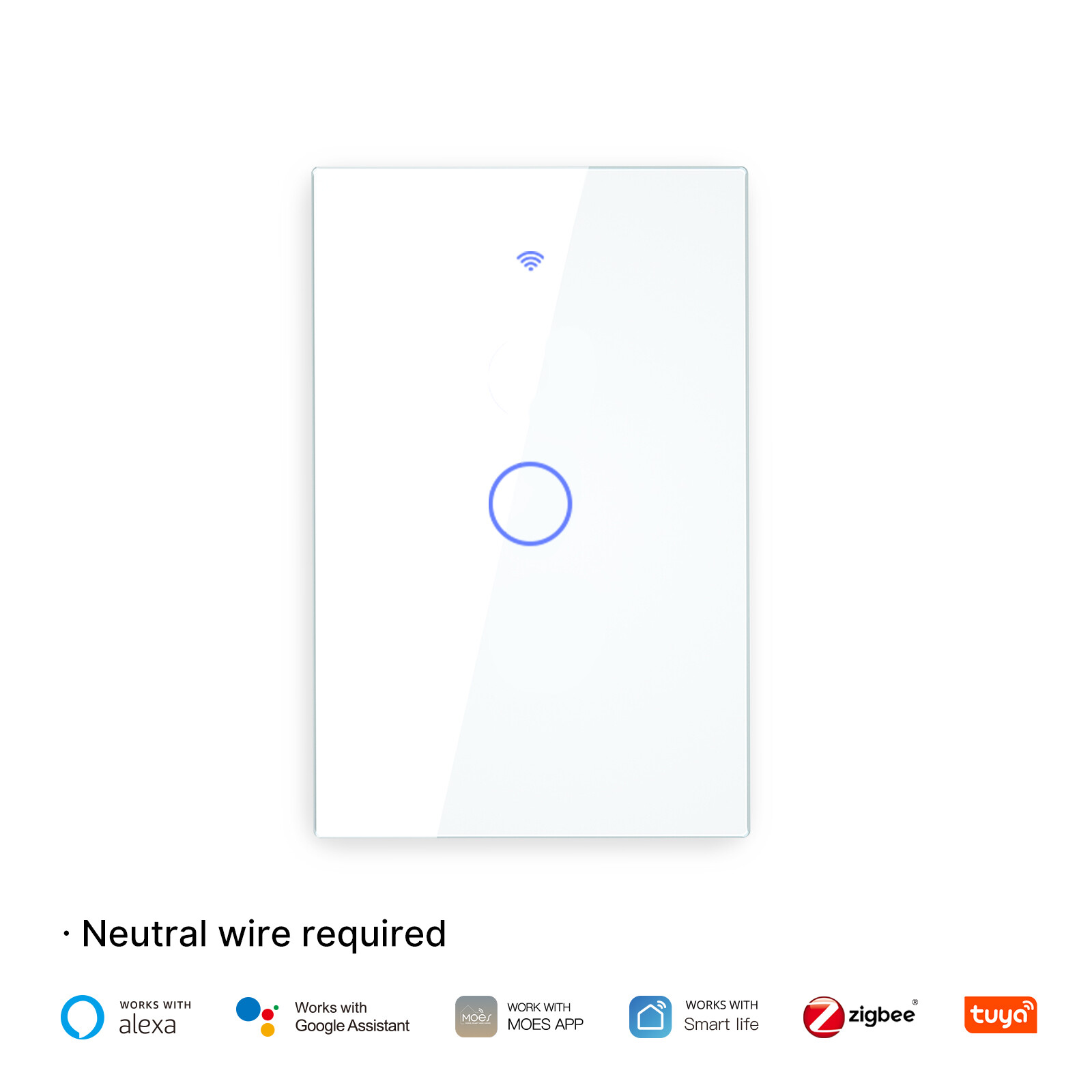 MOES Zigbee Mesh Smart Light Switch Work as Relay Require Neutral Wire Alexa APP