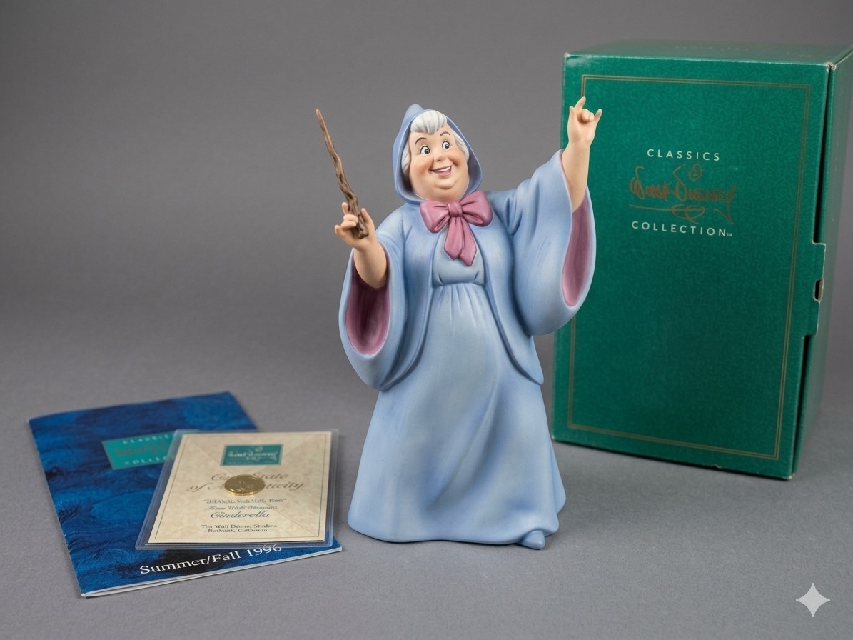 WDCC Disney Cinderella Fairy Godmother Bibbidi Bobbidi Boo Figurine Box COA