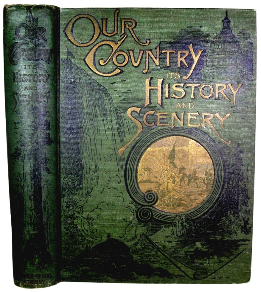 AMERICA U.S. PICTURESQUE ANTIQUE AMERICANA ILLUSTRATED HISTORY SCENERY PATRIOTIC