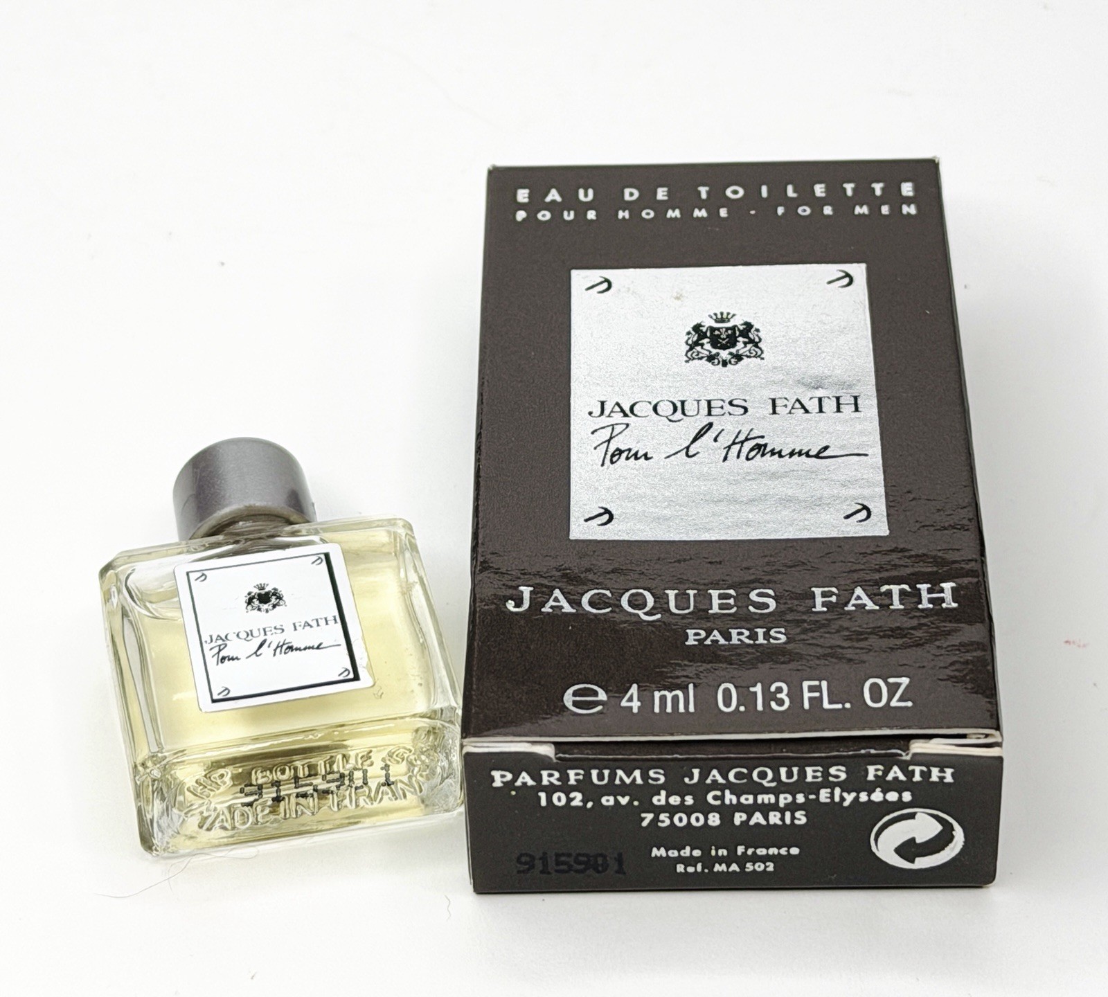 Vintage Jacques Fath Pour L’Homme .13 Oz 4ml Mini EDT Splash NIB