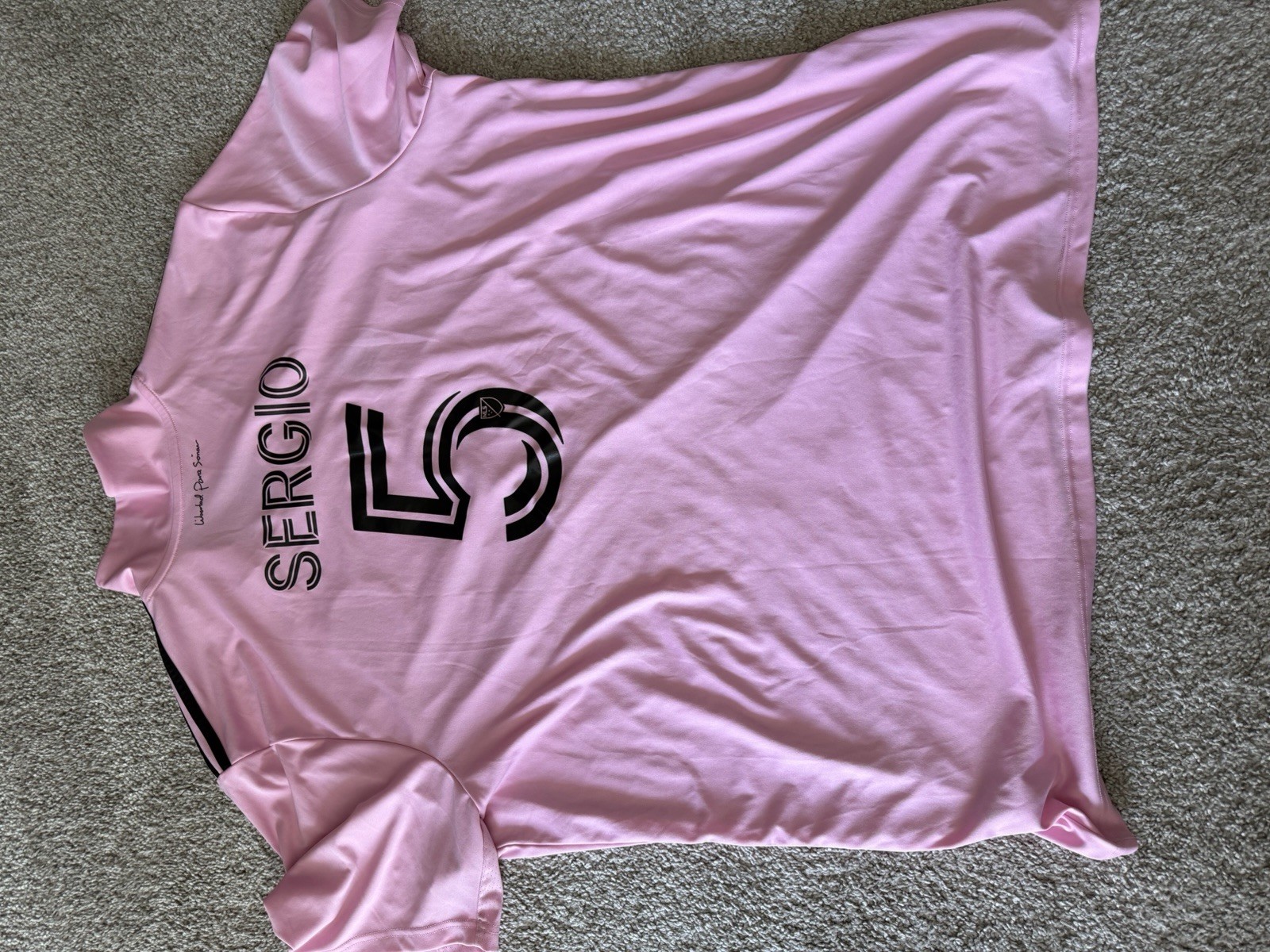 Inter Miami Home 22/23 Sergio Busquets #5 Pink Polyester Jersey 3XL Inter Miami Home 22/23 Sergio Busquets #5 Pink Polyester Jersey 3XL