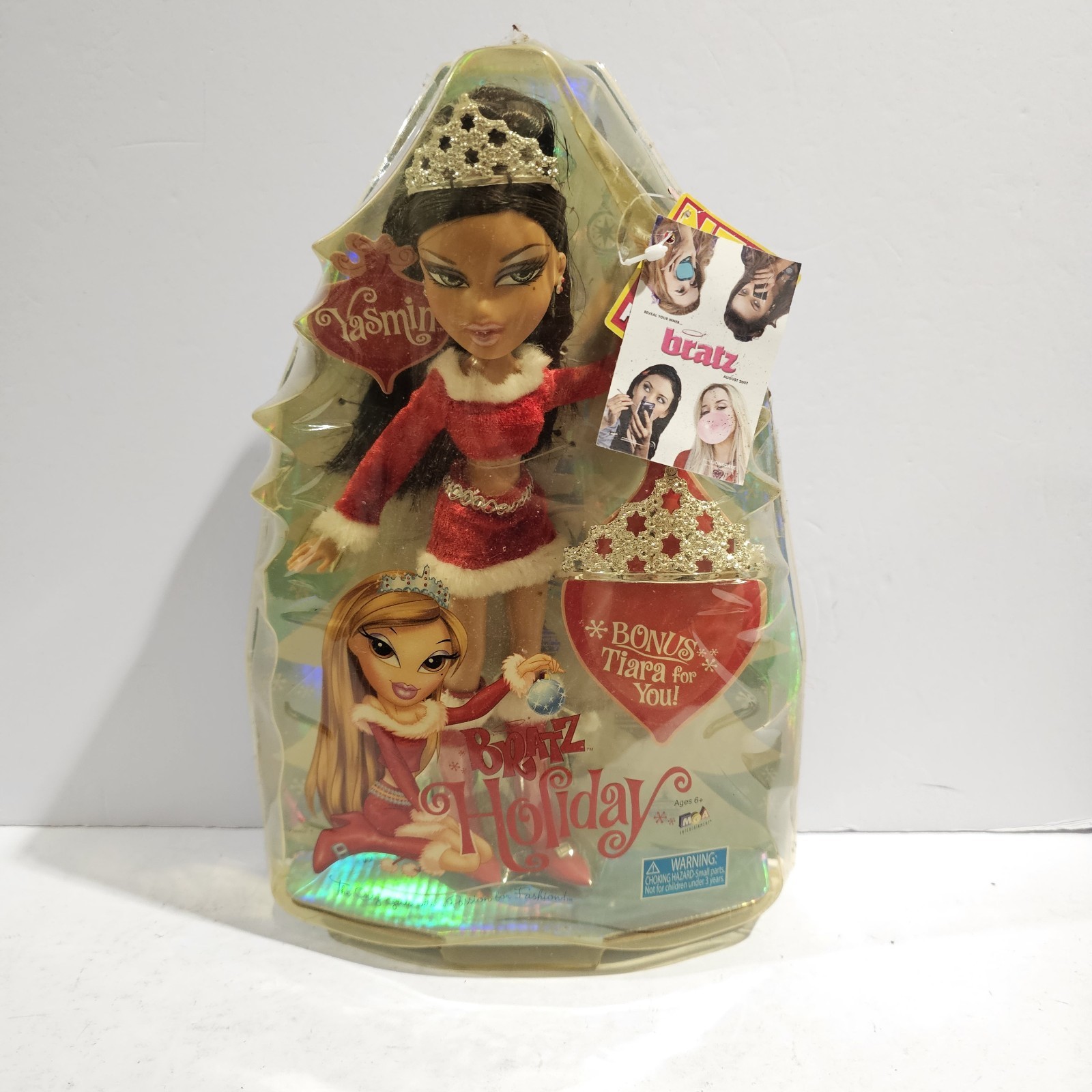 NIB 2007 MGA BRATZ- Holiday Yasmin Doll Plus Bonus Tiara- Santa Outfit W/ Tag ♡