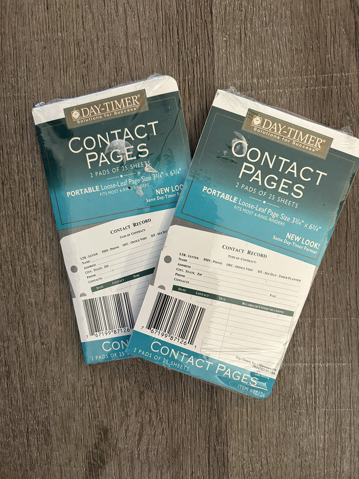 2 Packages Vintage Day-Timer Business Contact Pages Size 3 2 Pads 25 Sheets New 2 Packages Vintage Day-Timer Business Contact Pages Size 3 2 Pads 25 Sheets New