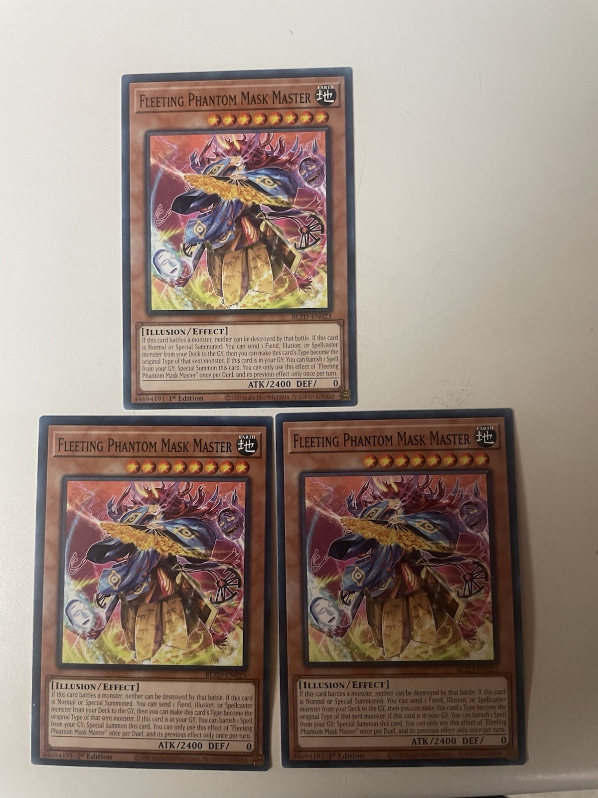 3x Fleeting Phantom Mask Master Blzd Near Mint Condition