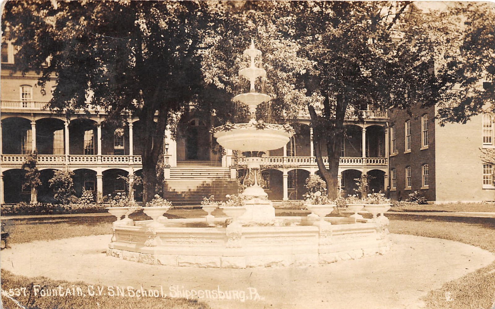J48/ Shippensburg Pennsylvania RPPC Postcard c1910 Fountain Normal School 66 J48/ Shippensburg Pennsylvania RPPC Postcard c1910 Fountain Normal School 66