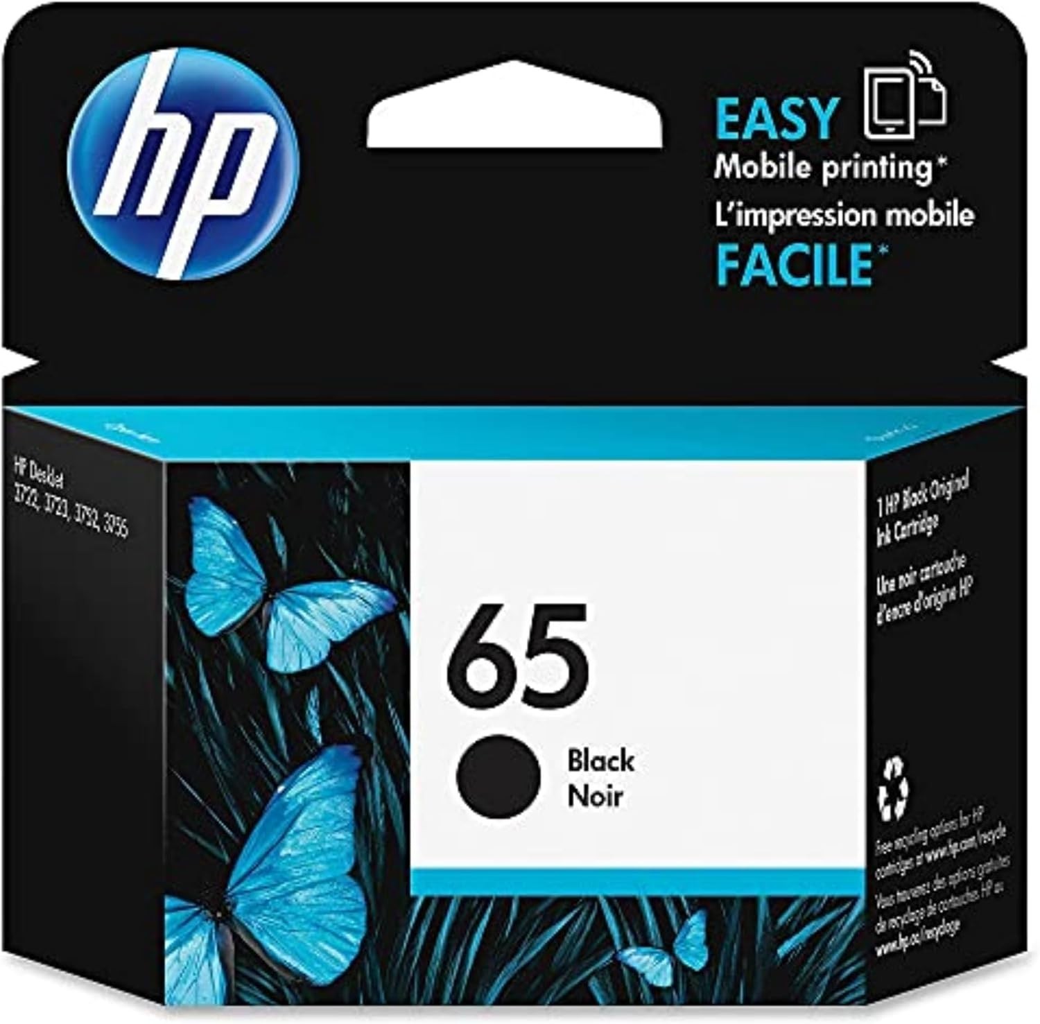 Genuine HP 65 Black Ink Cartridge N9K02AN Original Exp - 07/27