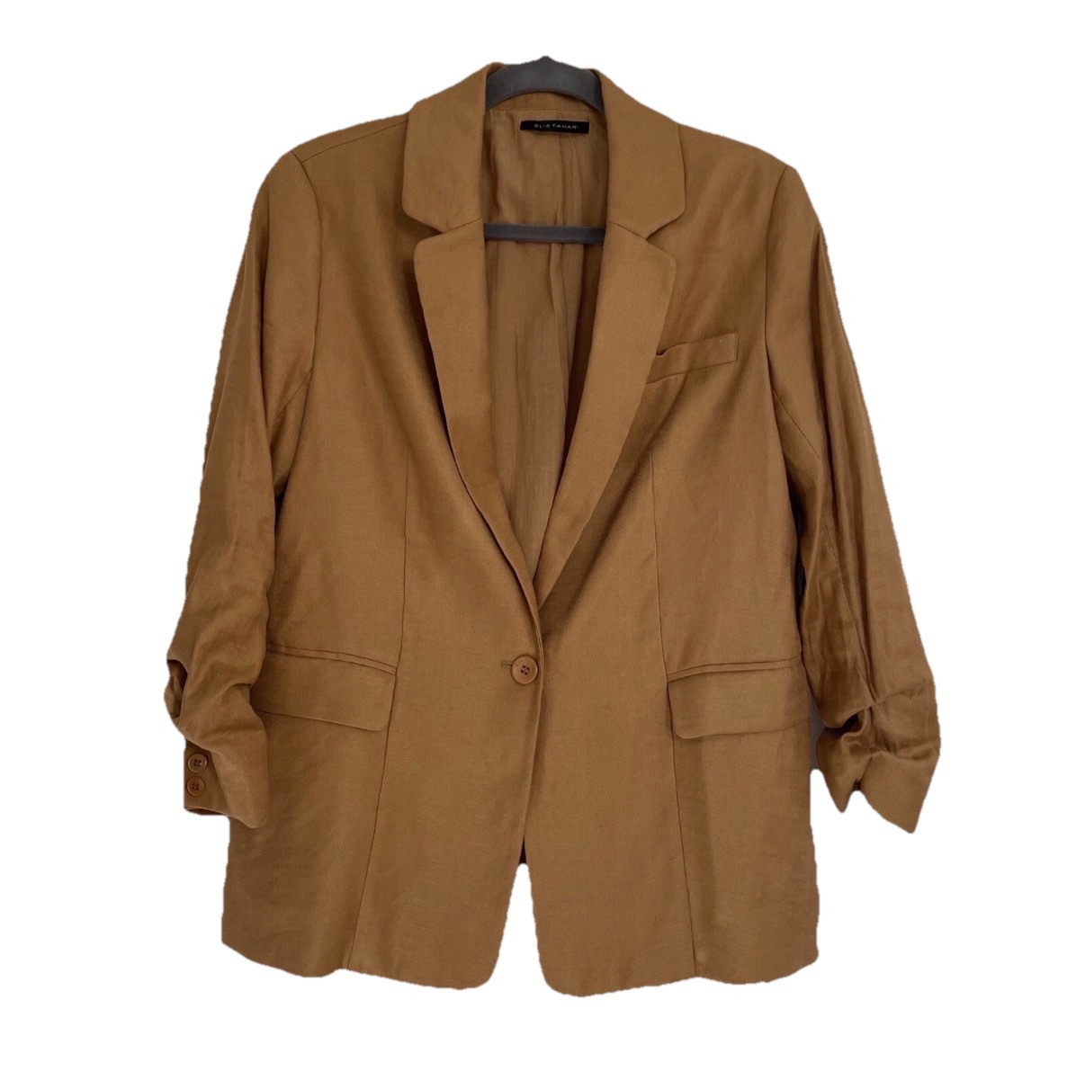 *NWT* ELIE TAHARI Linen Blend Blazer , Tawny, size 6, $345 *NWT* ELIE TAHARI Linen Blend Blazer , Tawny, size 6, $345