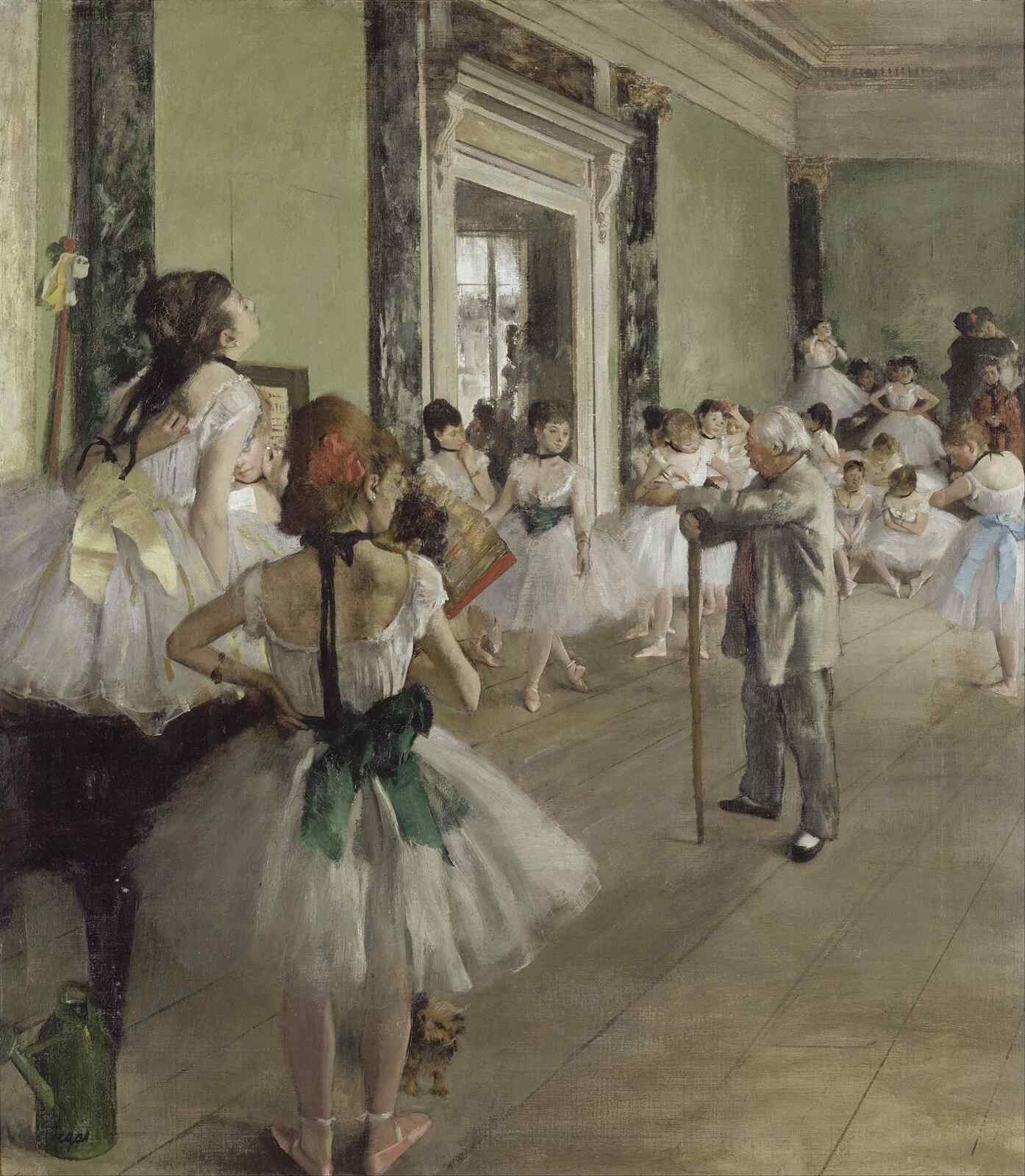 Edgar Degas The Ballet Class 1871-74 French Impressionism Ballerinas