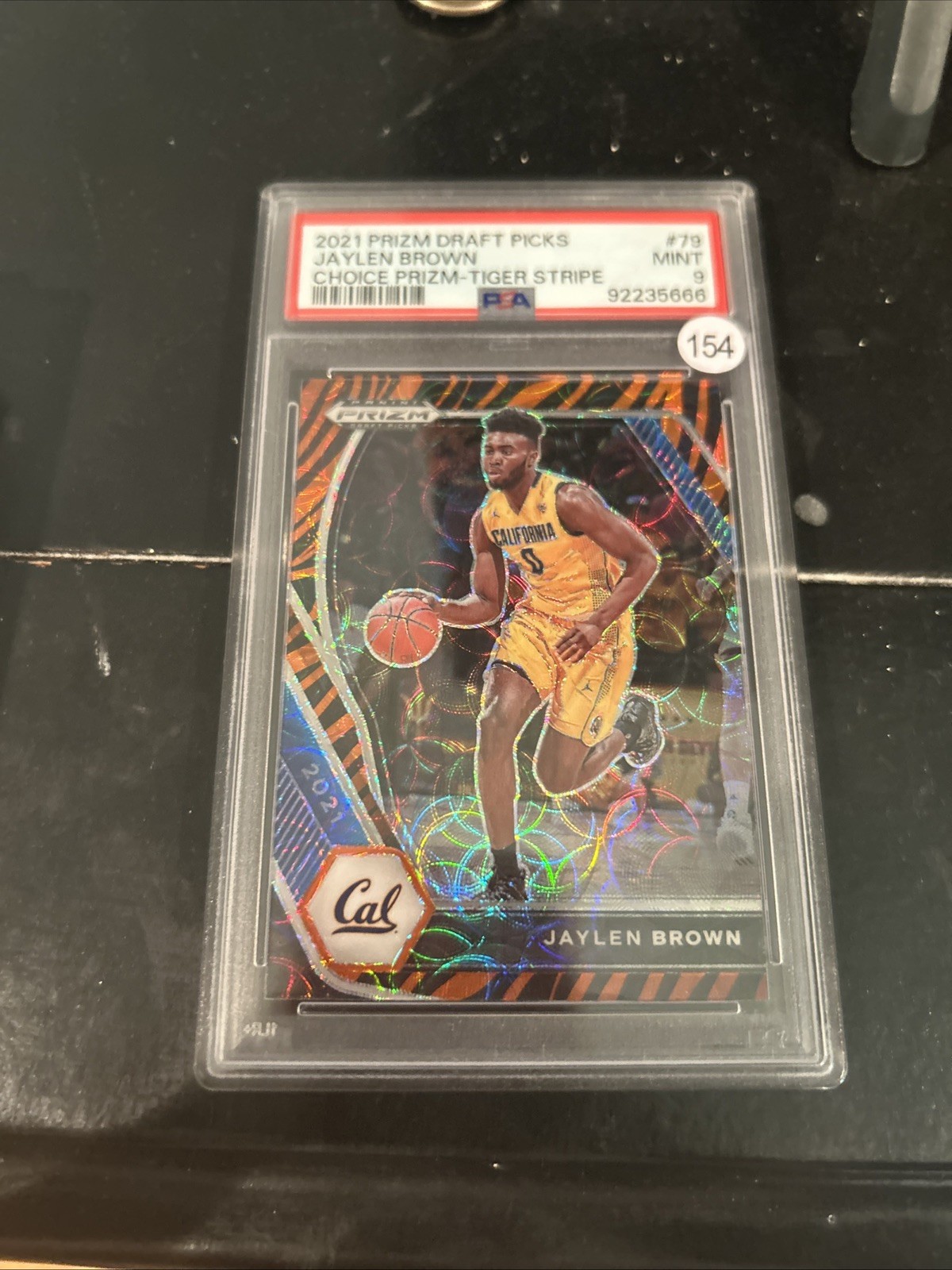 2021 Panini Prizm Draft Picks Jaylen Brown #79 Choice Tiger Stripes PSA 10 POP 3