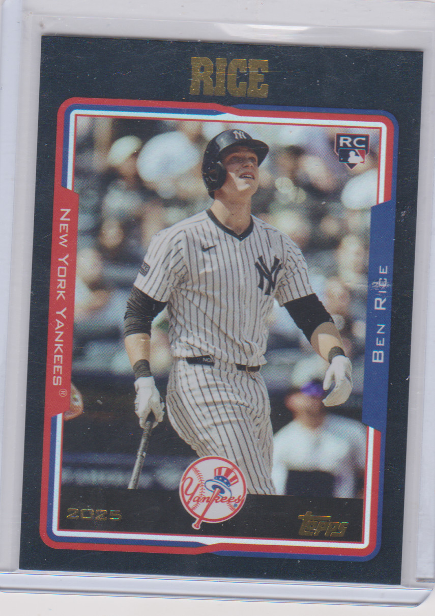 Ben Rice 2025 Topps Archives Rookie Black Foil Border #218 Yankees R/C-NM-MT