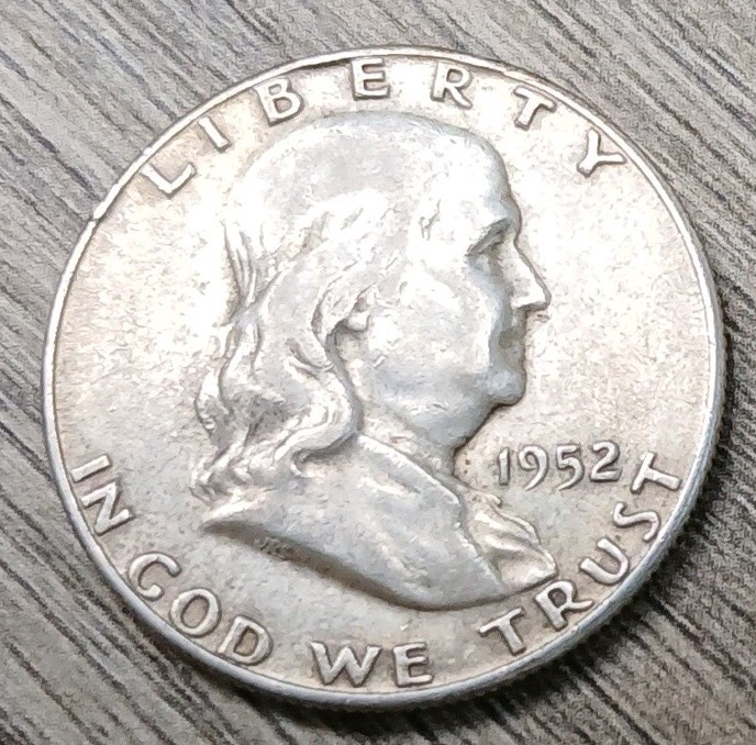 1952-S Franklin Half Dollar 90% Silver -  