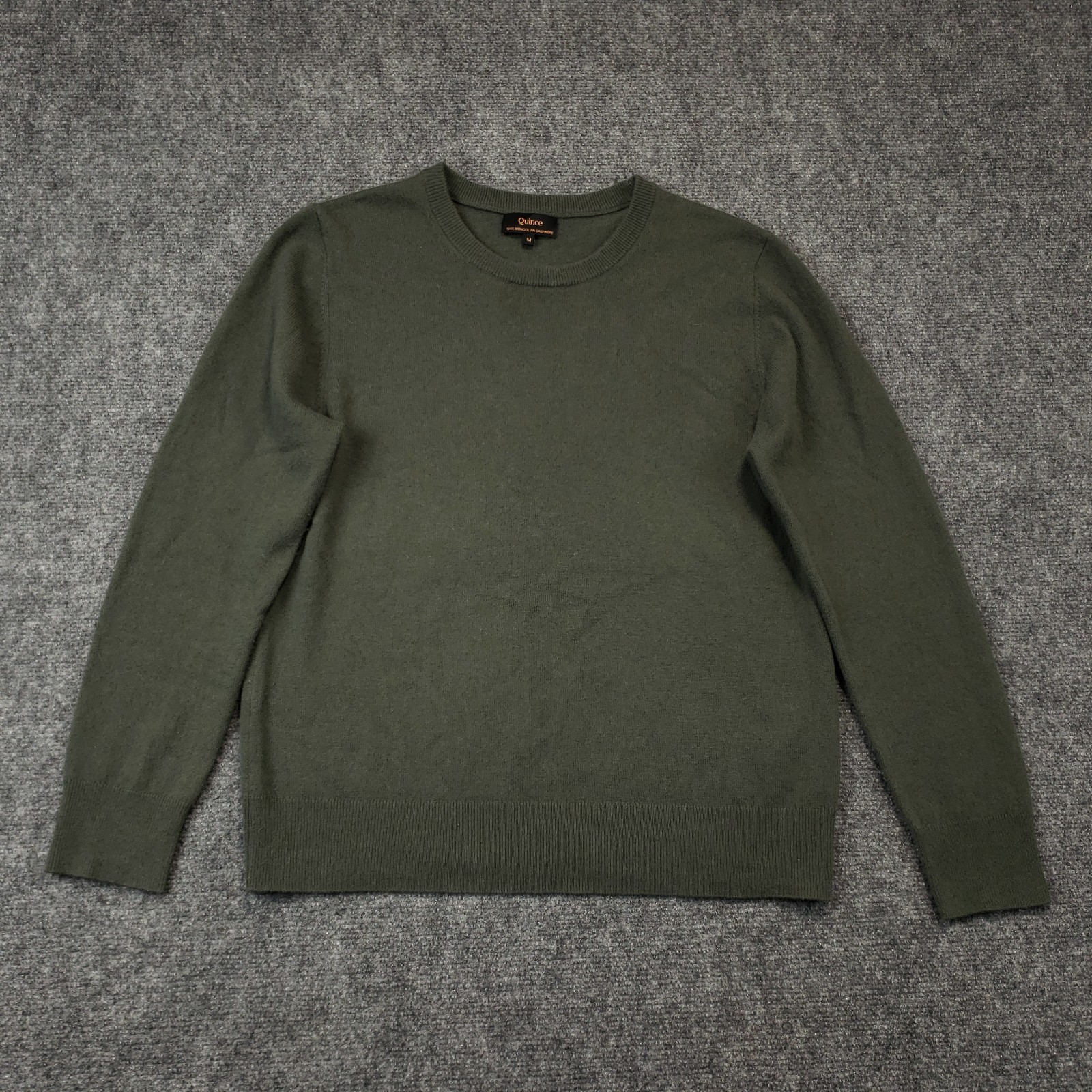 Quince 100% Mongolian Cashmere Sweater Womens Medium Moss Long Sleeve Pullover Quince 100% Mongolian Cashmere Sweater Womens Medium Moss Long Sleeve Pullover