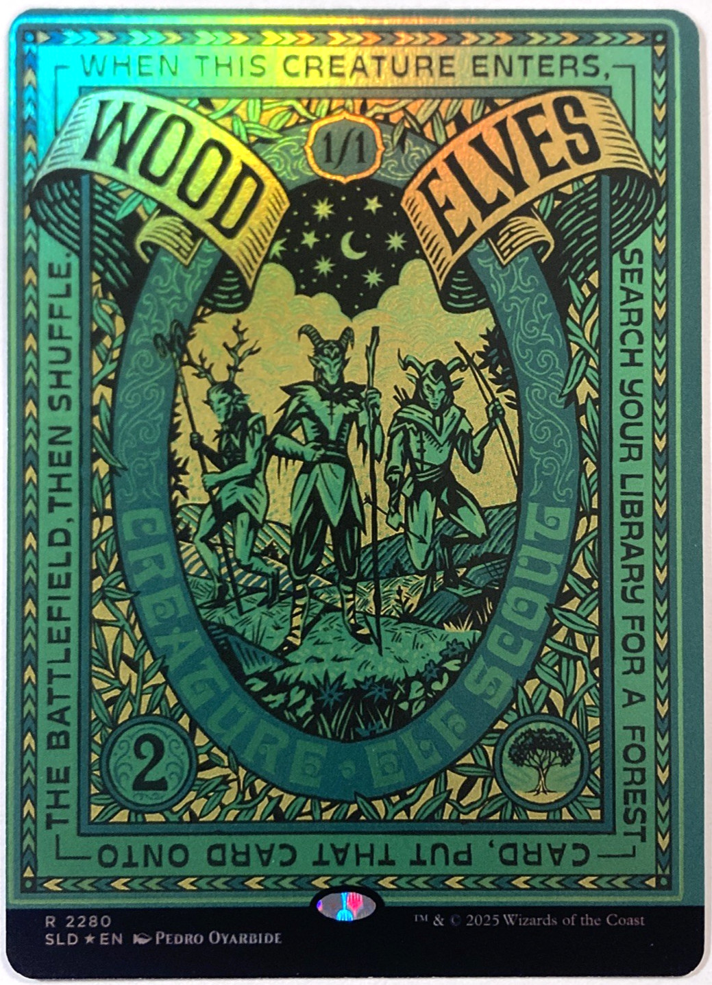 MTG Wood Elves (Foil) Secret Lair Chaos Vault Prints Charming 2280 NM