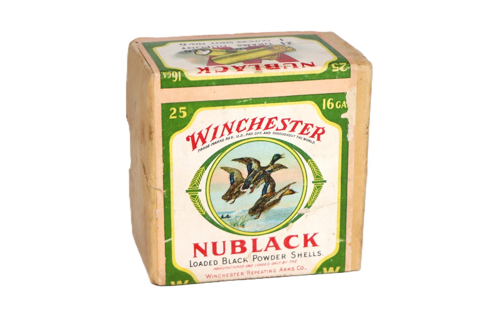 Winchester NuBlack 16 Ga. 2-Pc. Black Powder Shotgun Shell Box - Empty