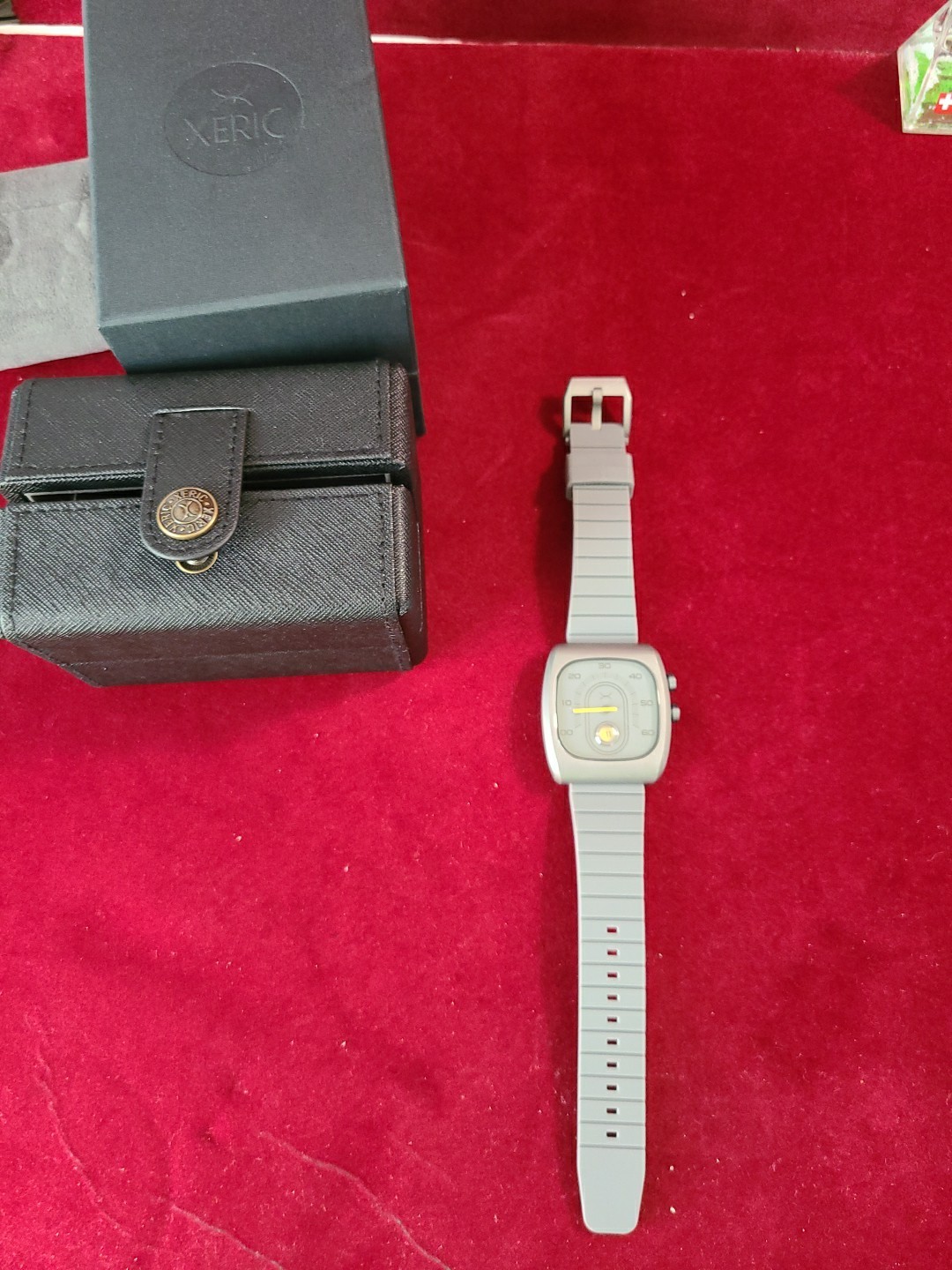 Defective Xeric Retroscope Jump Hour Gray Yellow Defective Xeric Retroscope Jump Hour Gray Yellow