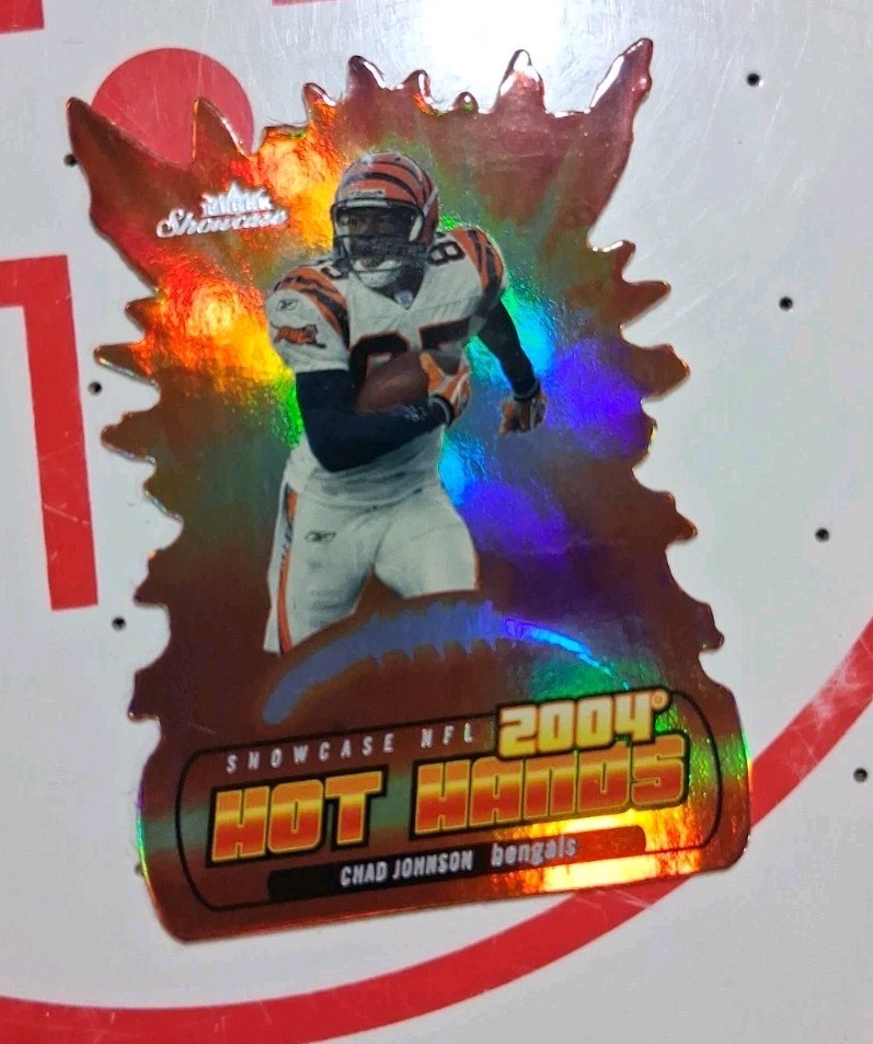 2004 Fleer Showcase Hot Hands CHAD JOHNSON SSP 1:480 Packs Refractor Die-cut 