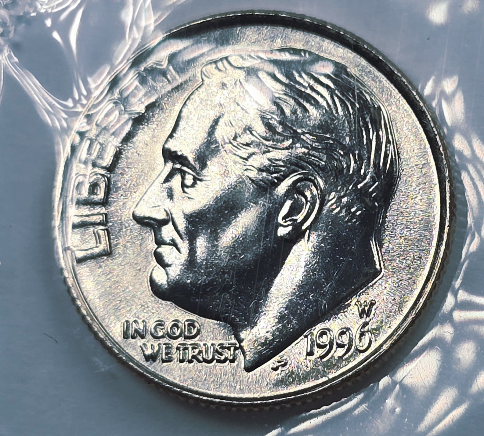 1996 W Roosevelt Dime 10C 50th Anniversary SEALED MINT CELLO  