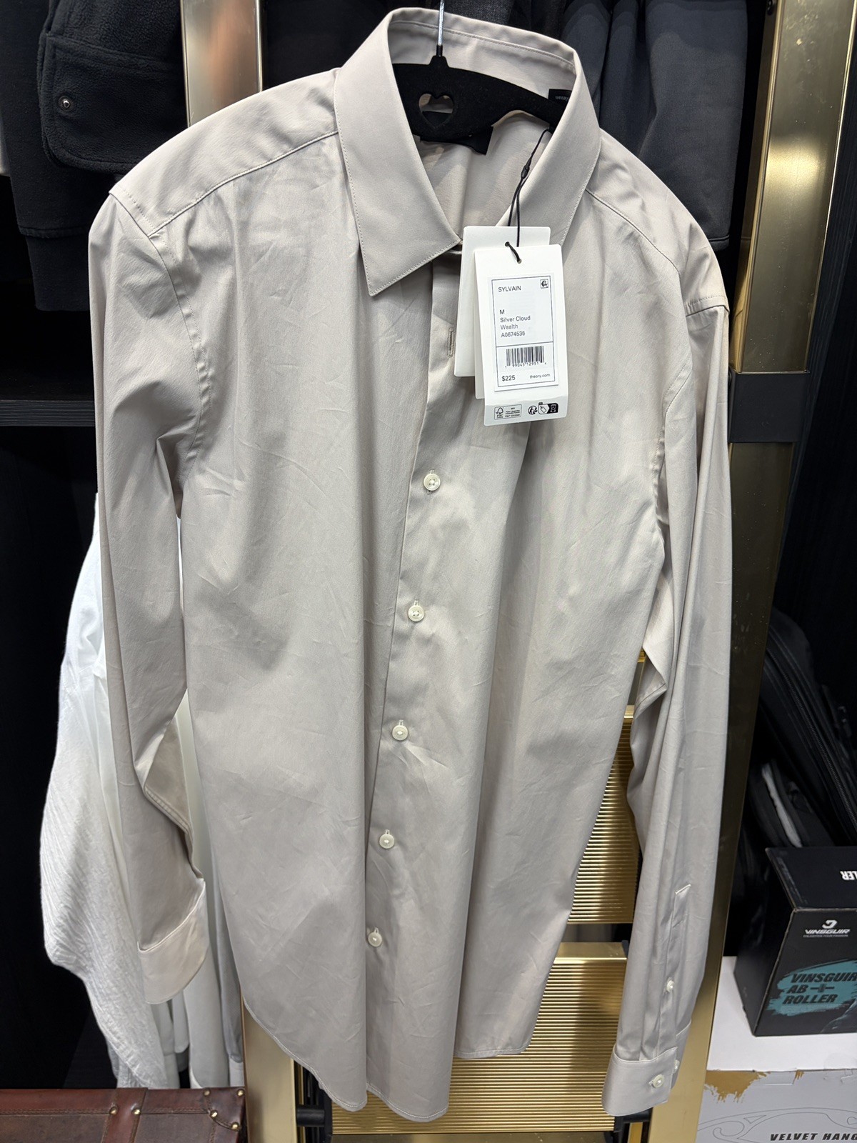 Theory Sylvain structure knit, Silver Cloud , Medium, NWT. Original price $225 Theory Sylvain structure knit, Silver Cloud , Medium, NWT. Original price $225