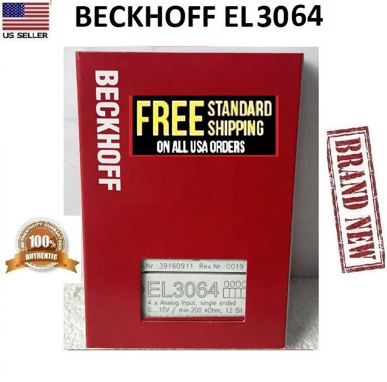 Beckhoff EL3064 4-Channel Analog Input Terminal 0-10V 12-Bit EtherCAT Module