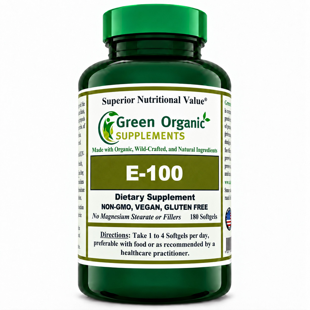 Green Organic Supplements Vitamin E 100 , Natural