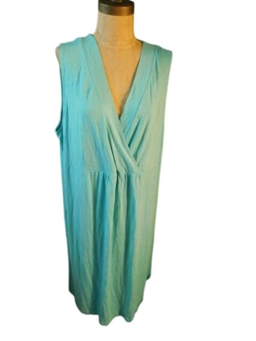 J. Jill  Size 2X Plus Size STRETCH Knit Aqua Dress NWT