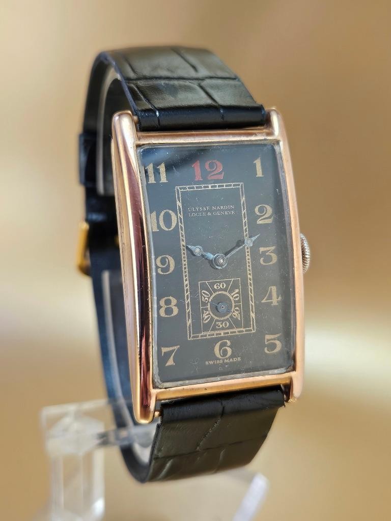 VINTAGE ULYSSE NARDIN RECTANGULAR CASE WINDUP MOVEMENT 1930\'s WRISTWATCH 
