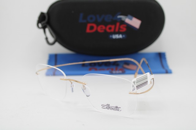 NEW SILHOUETTE 5515 CR 7530 GOLD GUNMETAL AUTHENTIC EYEGLASSES 54-21