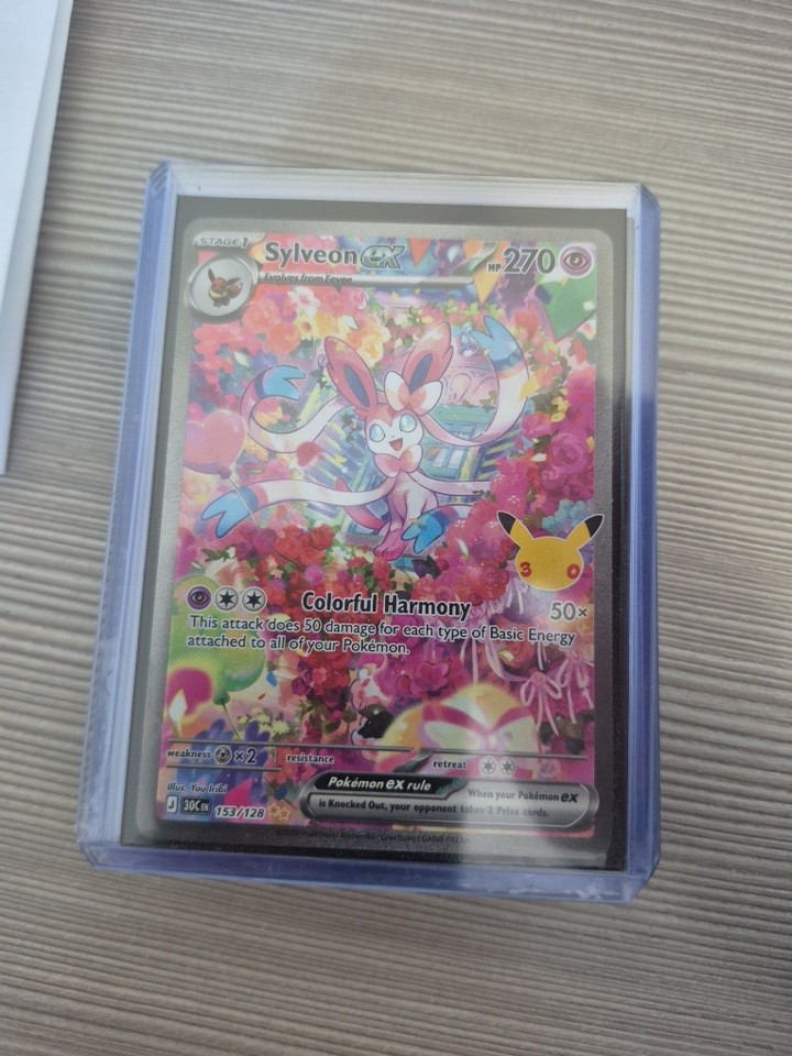 Pokemon Company Pokemon TCG Sylveon ex 153/128 SIR Full Art Holo English HP270 Pokemon Company Pokemon TCG Sylveon ex 153/128 SIR Full Art Holo English HP270