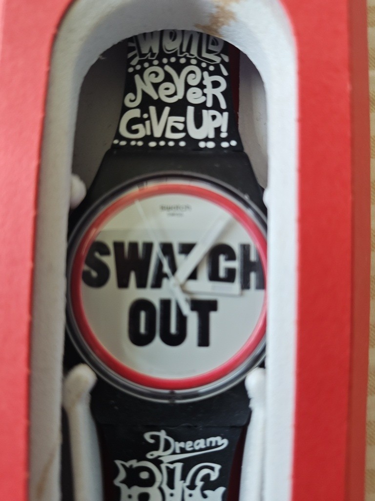 New Swiss Swatch Originals SWATCHOUT Black Silicone Watch 41mm SUOB160 New Swiss Swatch Originals SWATCHOUT Black Silicone Watch 41mm SUOB160