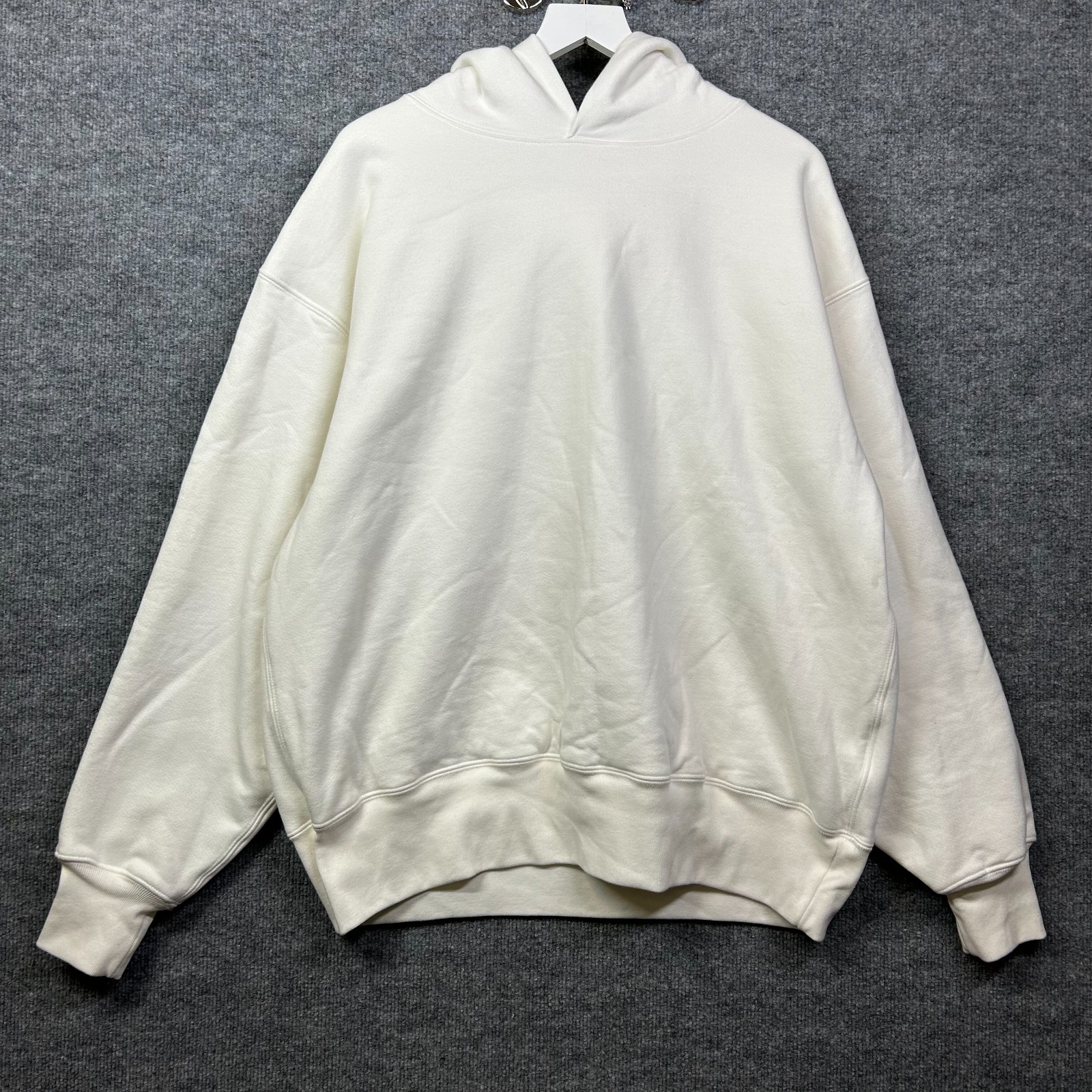 Vintage Gap Long Sleeve Hoodie Men\'s Cream Oversized Pullover USA Made - Large