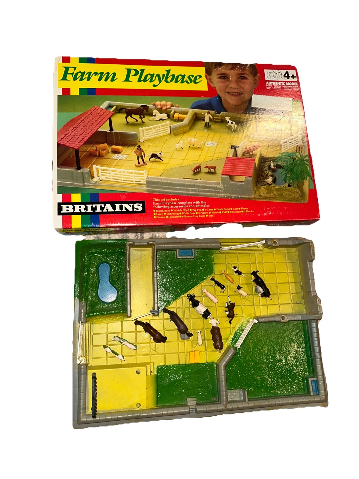 Vtg Britains Farm Playbase Set 4713 Boxed Equestrian Farmyard Made England Incom Vtg Britains Farm Playbase Set 4713 Boxed Equestrian Farmyard Made England Incom