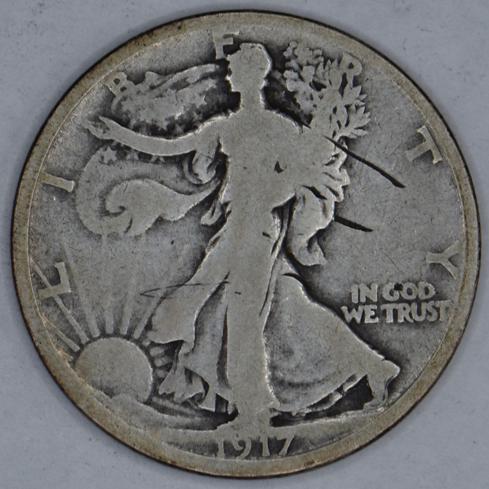 1917-S Walking Liberty Silver Half Dollar \
